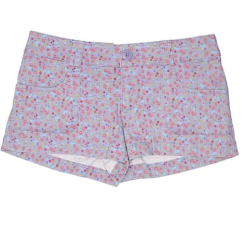 Mossimo Supply Co. Purple Floral Shorts 15